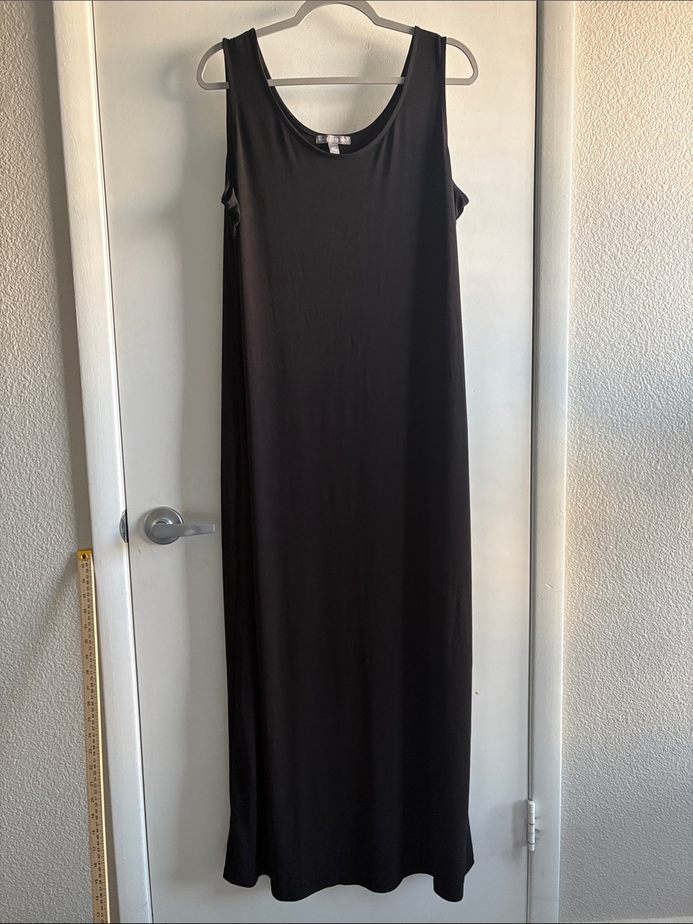 Jessica London Black Beachy Casual Sleeveless Maxi Dress SZ 14W